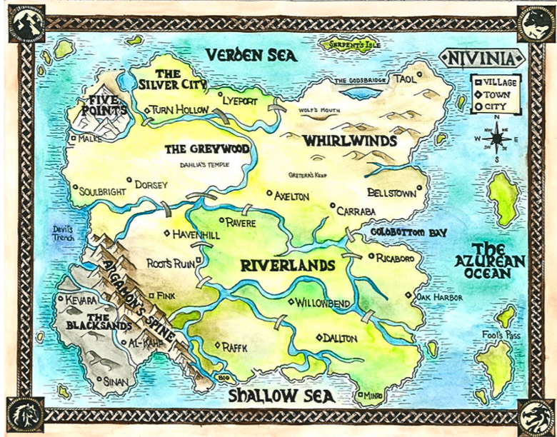 Custom Watercolor Map | Fantasy Fox Maps